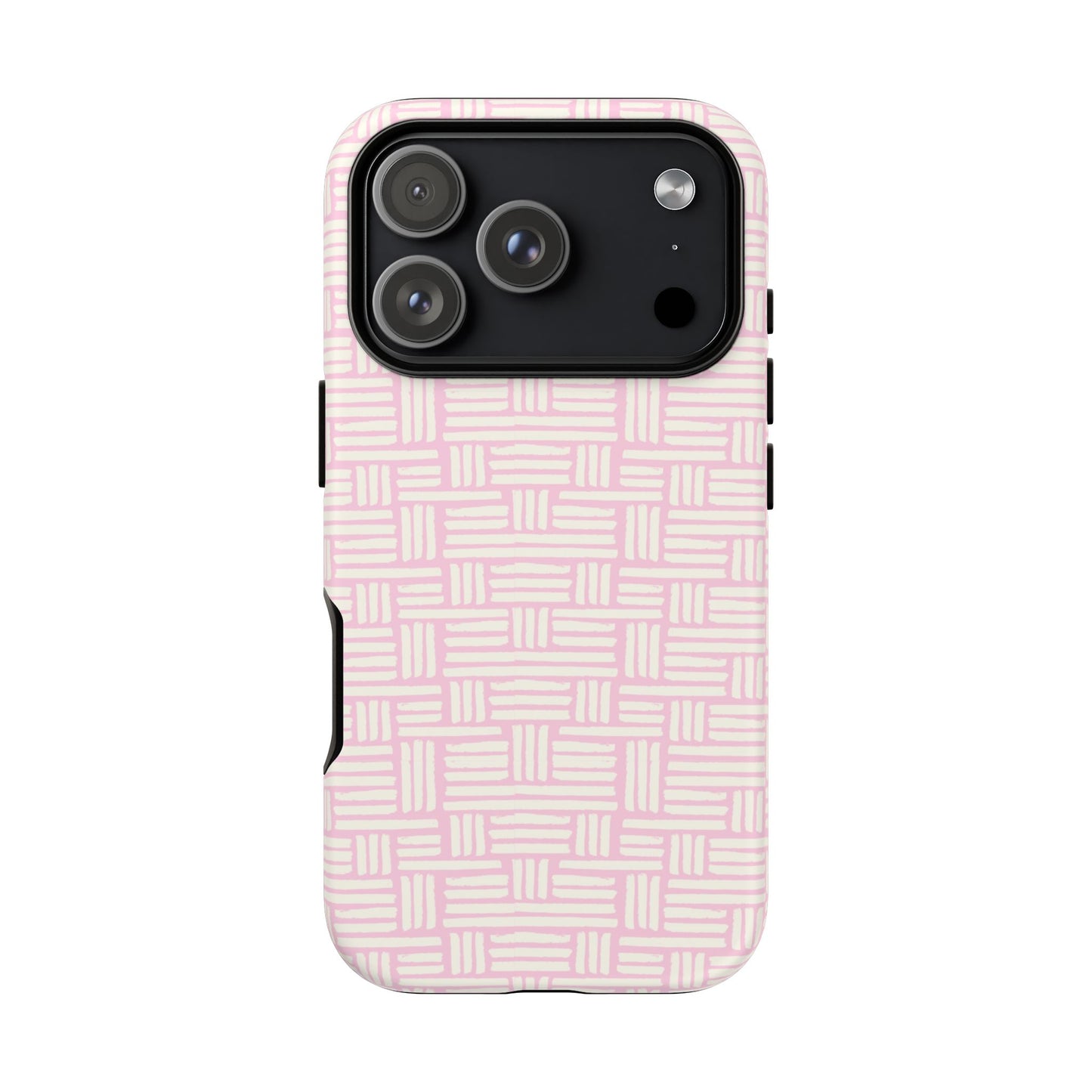 Rosy Crosshatch Tough Phone Case