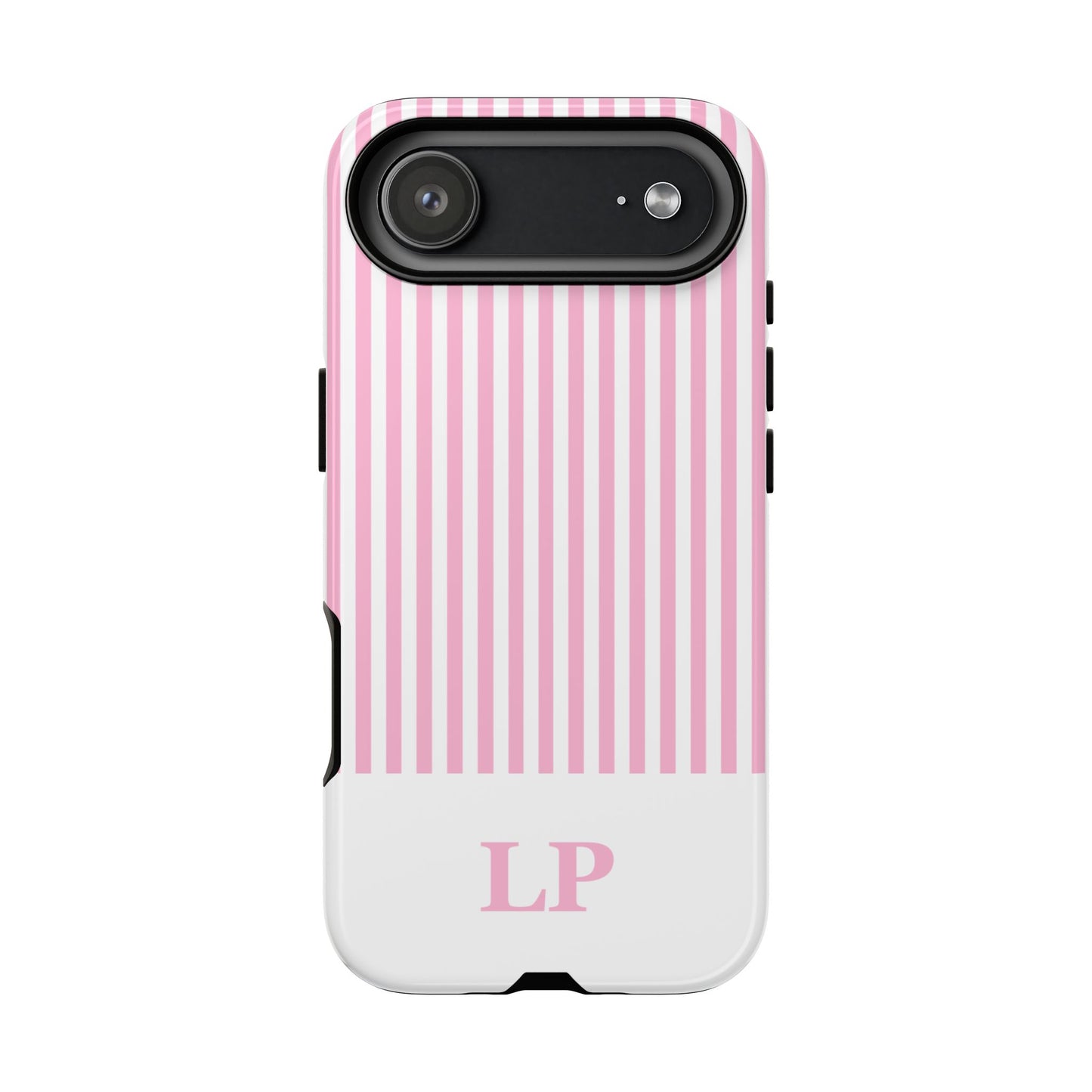 Custom Initial Stripe Tough Phone Case