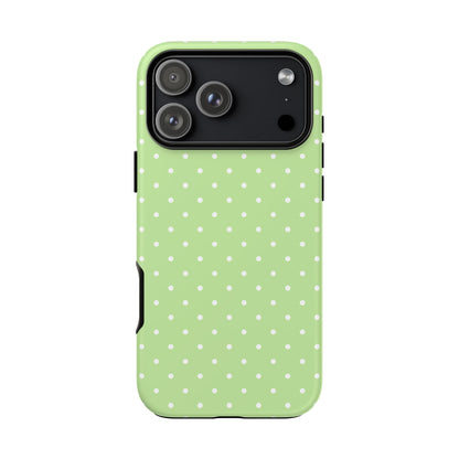 Polka Green Tough Phone Case
