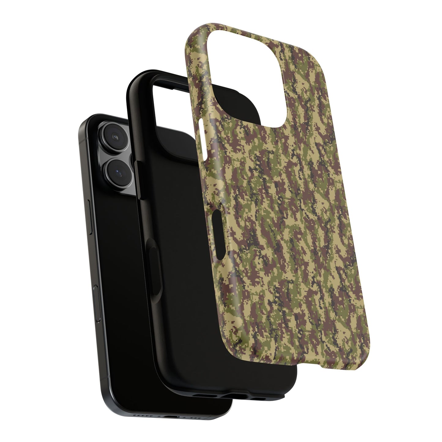 Pixelated Camo Tough Phone Case