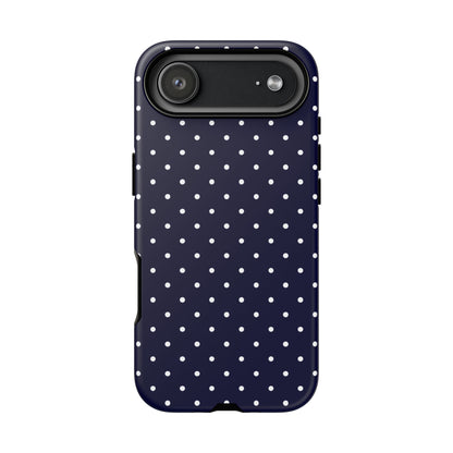 Polka Navy Tough Phone Case