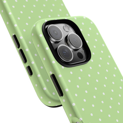 Polka Green Tough Phone Case