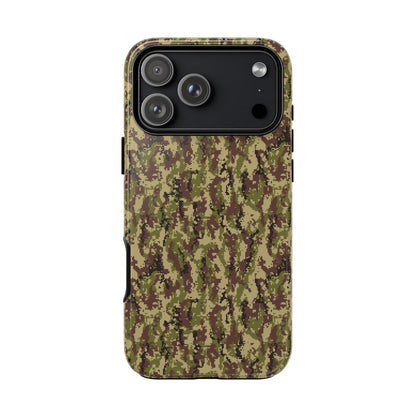 Pixelated Camo Tough Phone Case