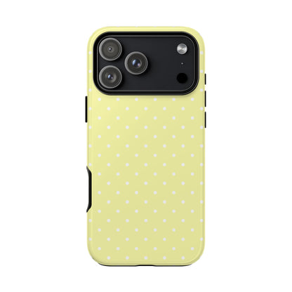 Polka Yellow Tough Phone Case