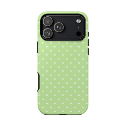 Polka Green Tough Phone Case