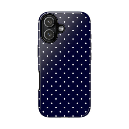 Polka Navy Tough Phone Case
