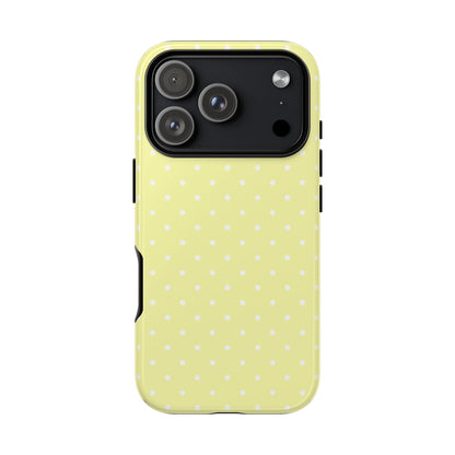 Polka Yellow Tough Phone Case