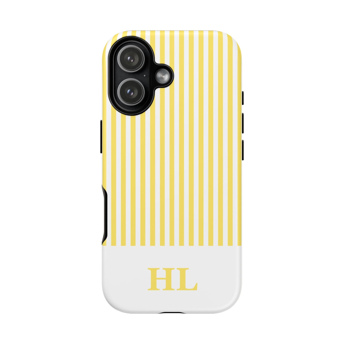 Custom Initial Stripe Tough Phone Case