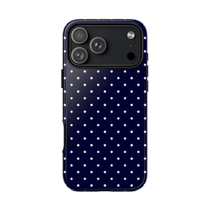 Polka Navy Tough Phone Case