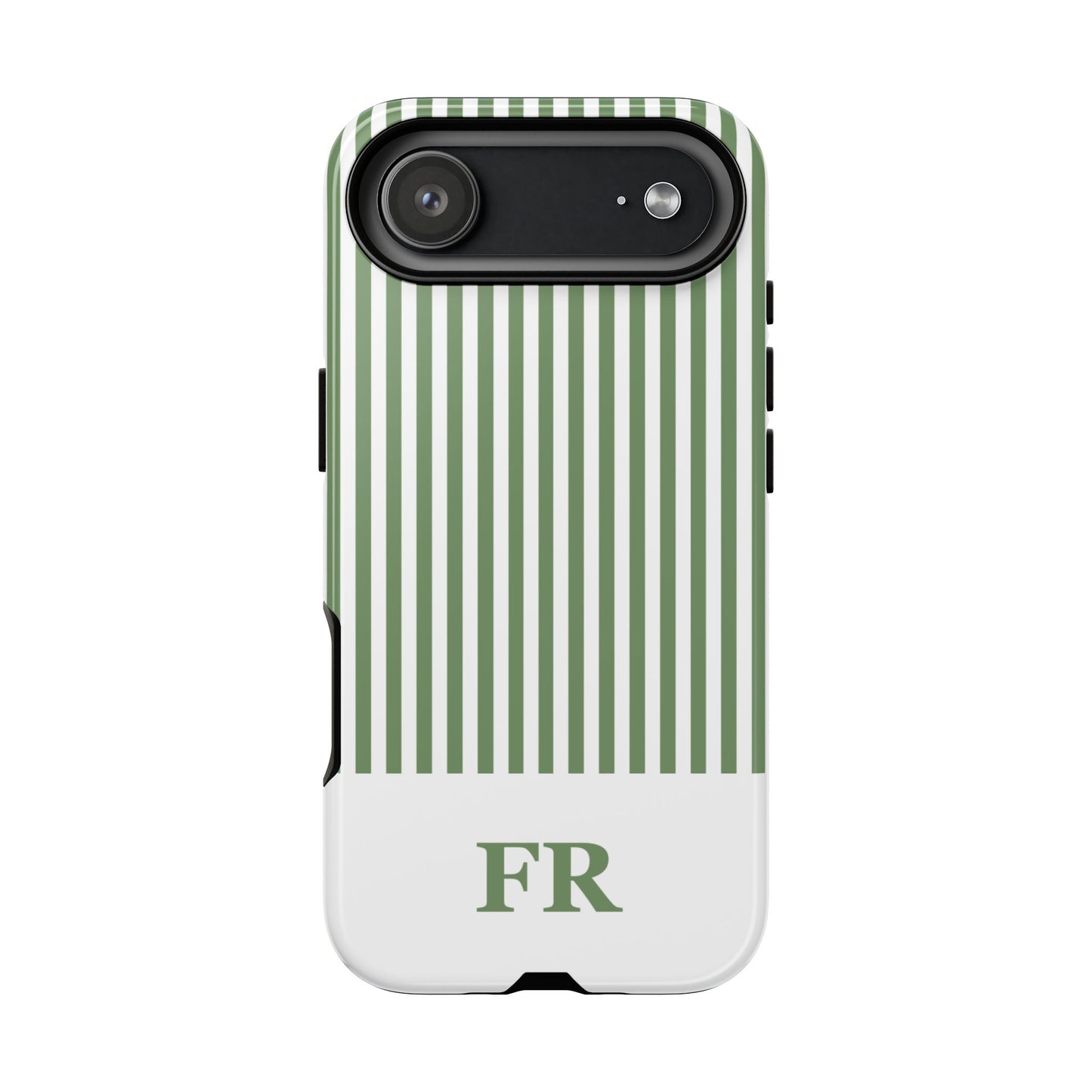 Custom Initial Stripe Tough Phone Case