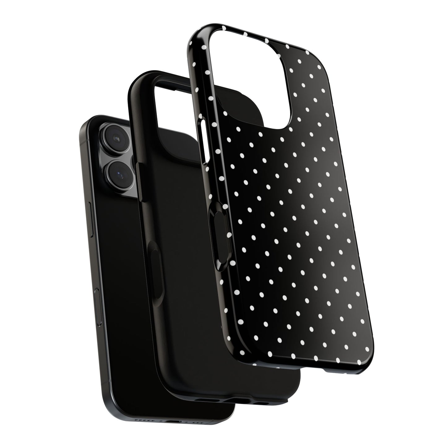 Polka Black Tough Phone Case