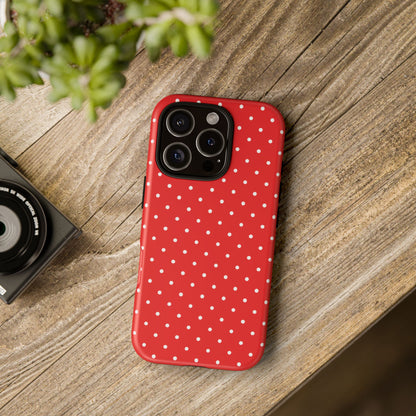 Polka Red Tough Phone Case