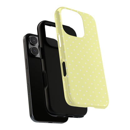 Polka Yellow Tough Phone Case