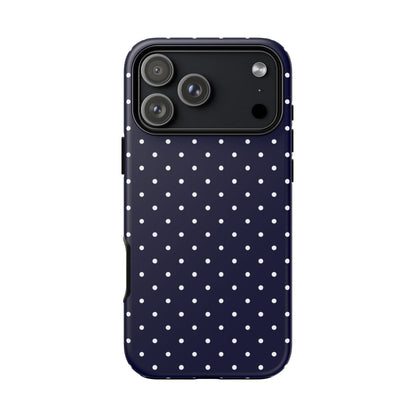 Polka Navy Tough Phone Case