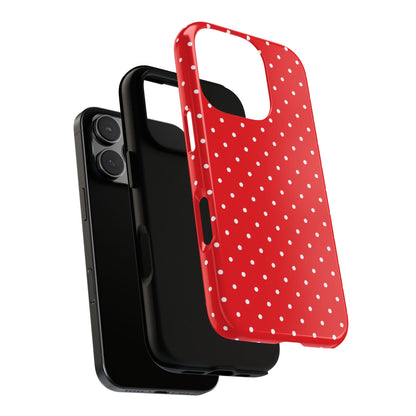 Polka Red Tough Phone Case