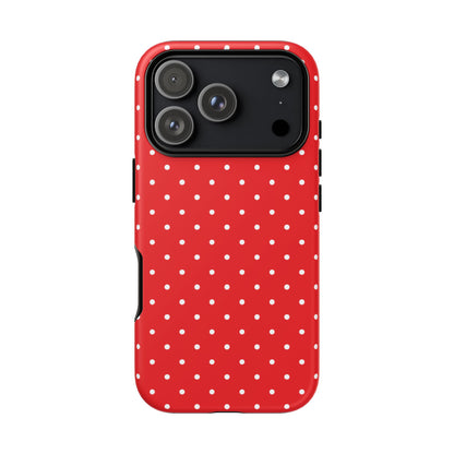 Polka Red Tough Phone Case