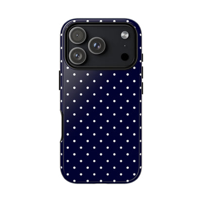 Polka Navy Tough Phone Case