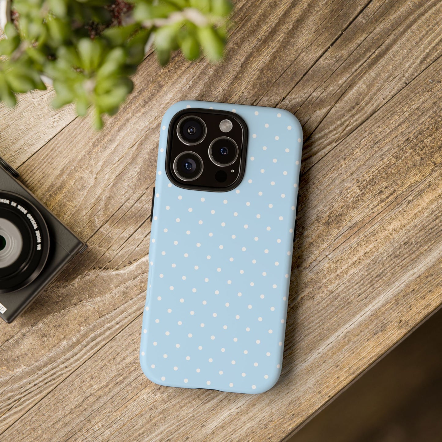 Polka Blue Tough Phone Case