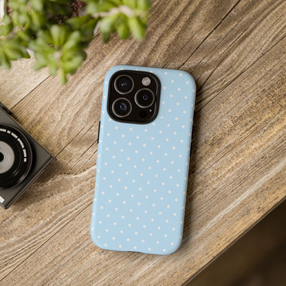 Polka Blue Tough Phone Case