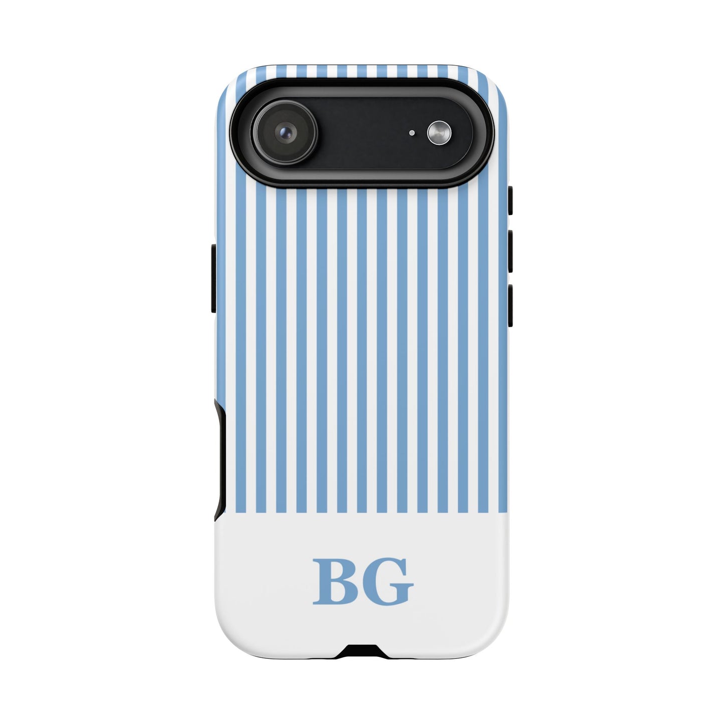 Custom Initial Stripe Tough Phone Case