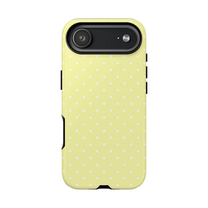 Polka Yellow Tough Phone Case