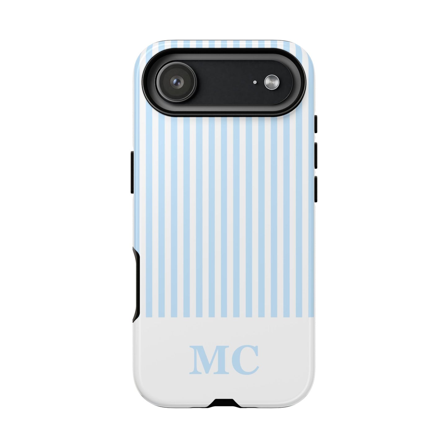 Custom Initial Stripe Tough Phone Case