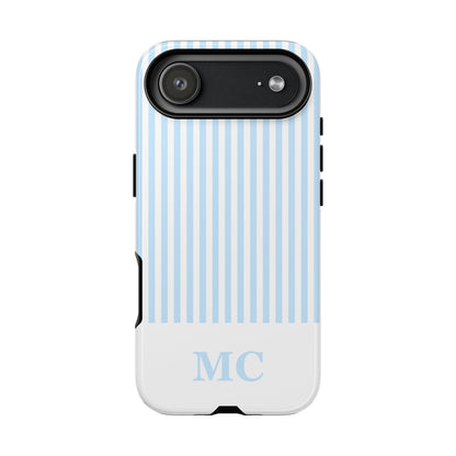 Custom Initial Stripe Tough Phone Case