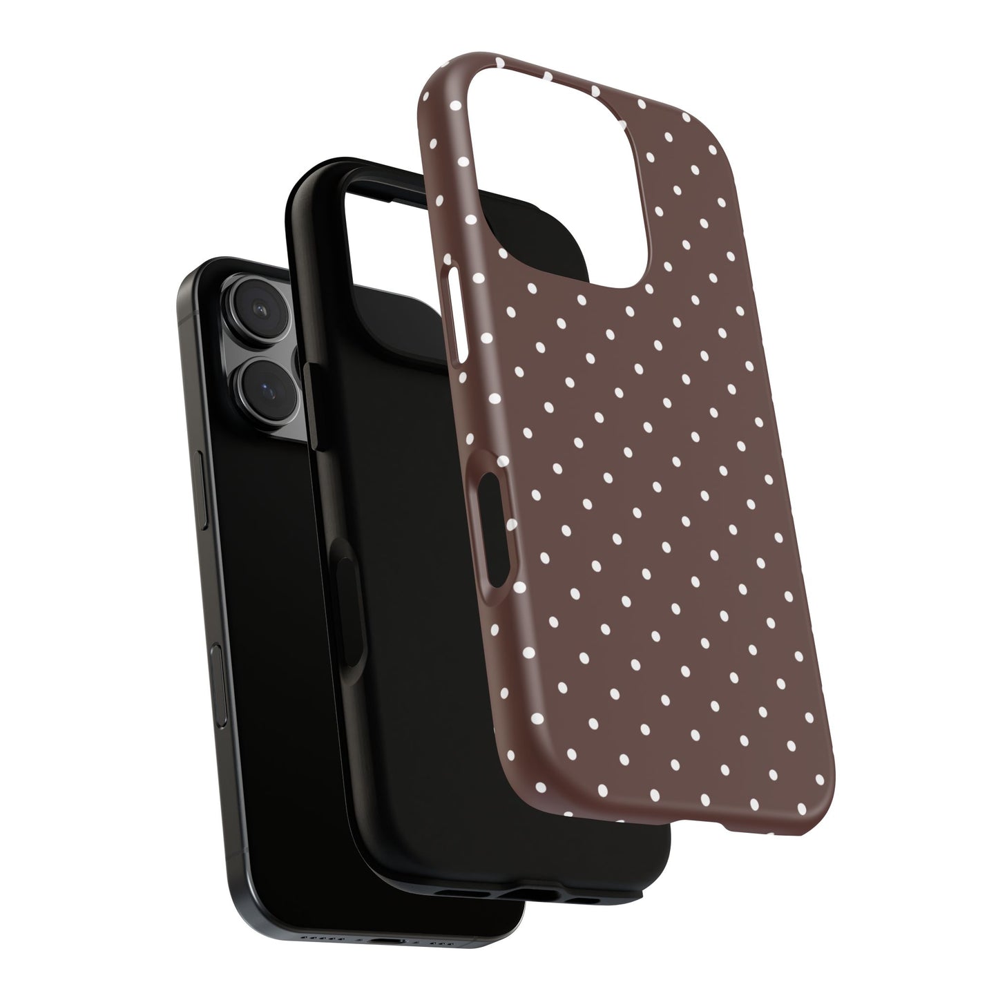 Polka Brown Tough Phone Case