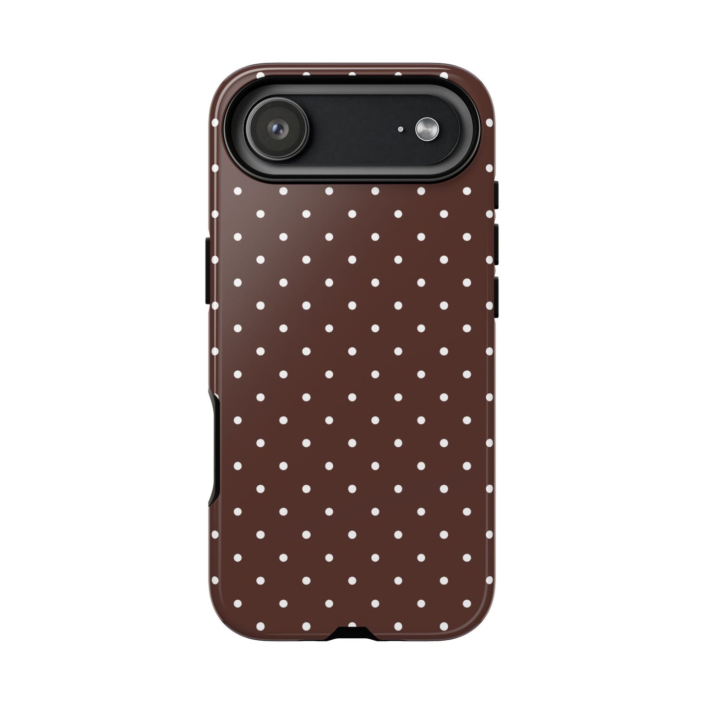 Polka Brown Tough Phone Case