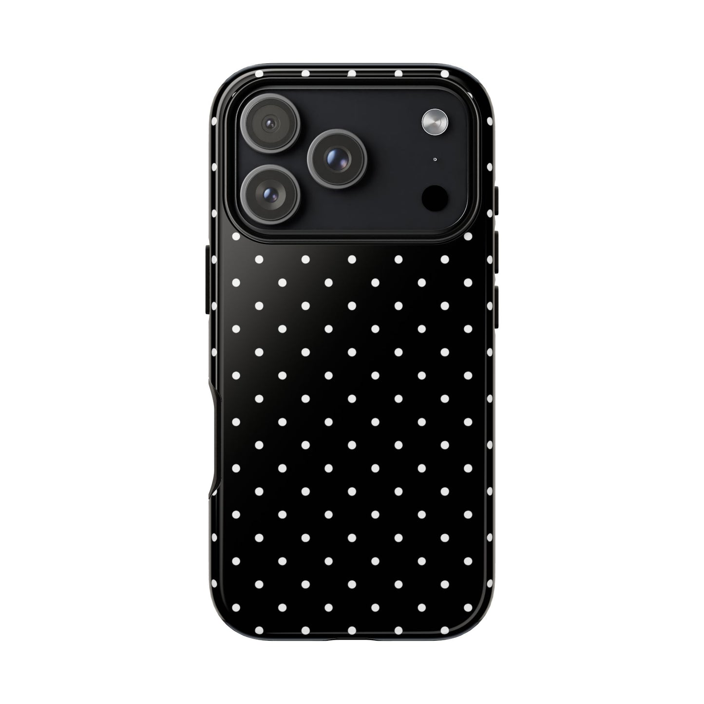 Polka Black Tough Phone Case