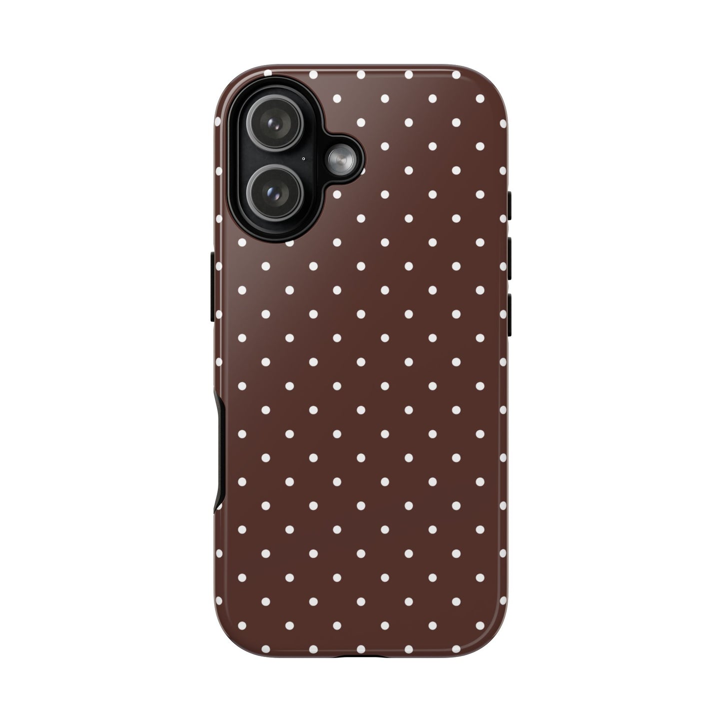 Polka Brown Tough Phone Case