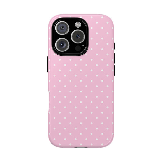 Polka Pink Tough Phone Case