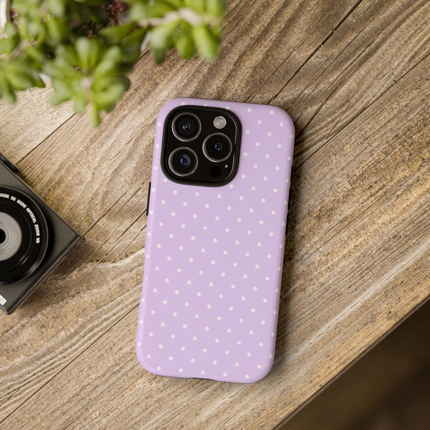 Polka Purple Tough Phone Case