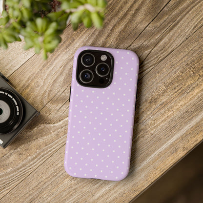Polka Purple Tough Phone Case
