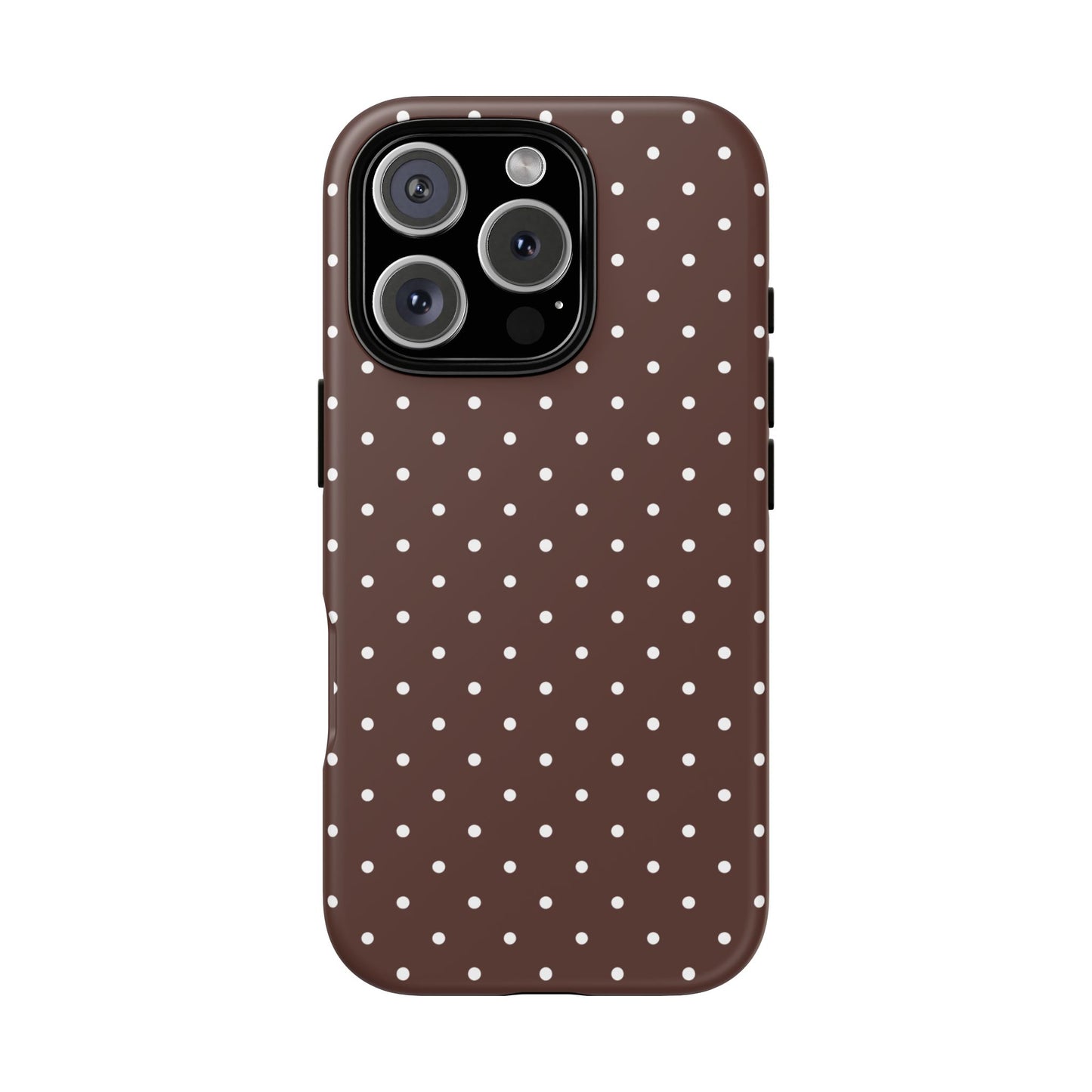 Polka Brown Tough Phone Case