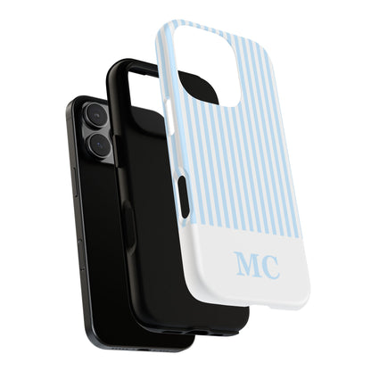 Custom Initial Stripe Tough Phone Case