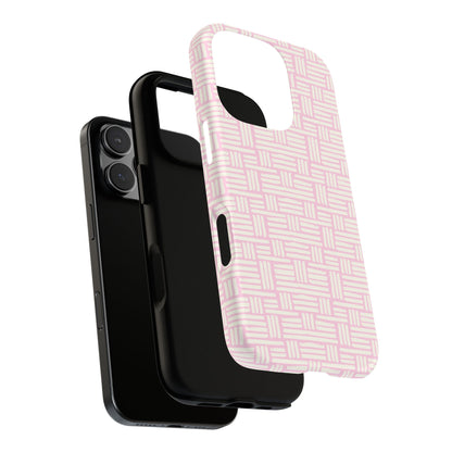 Rosy Crosshatch Tough Phone Case