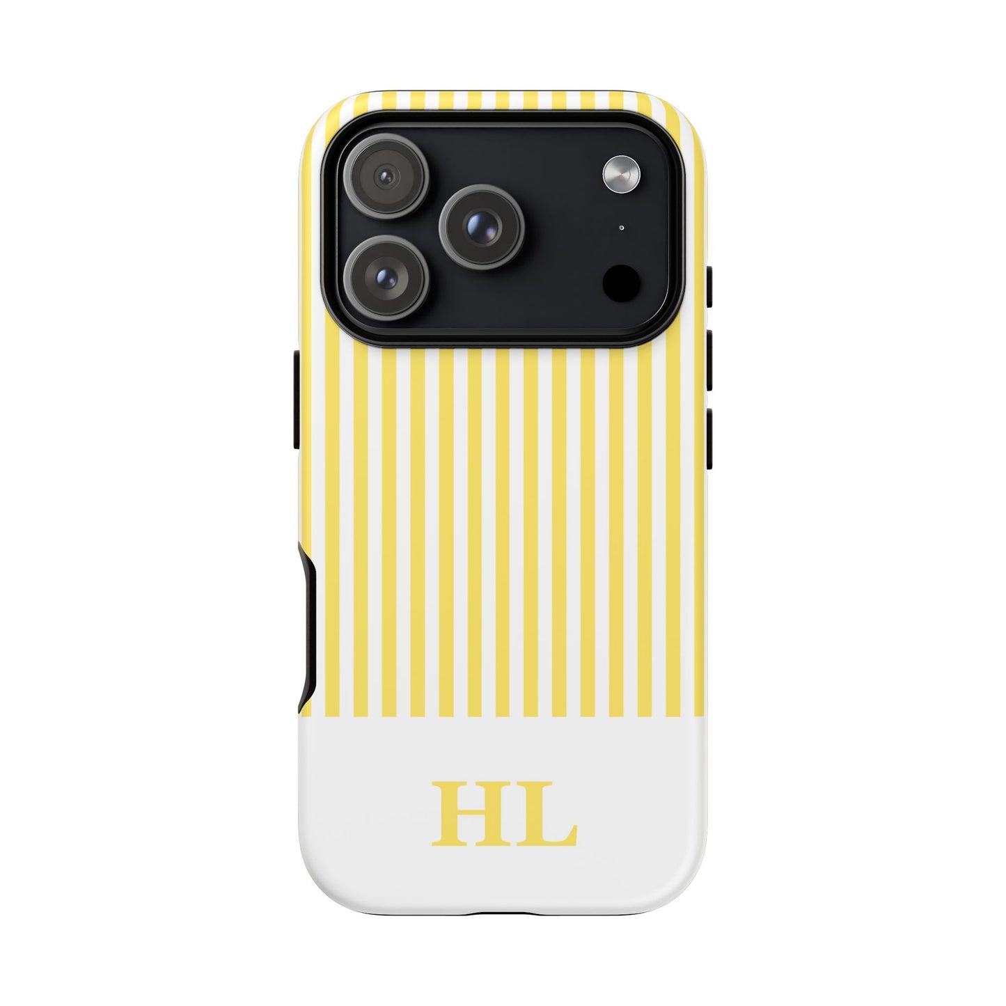 Custom Initial Stripe Tough Phone Case