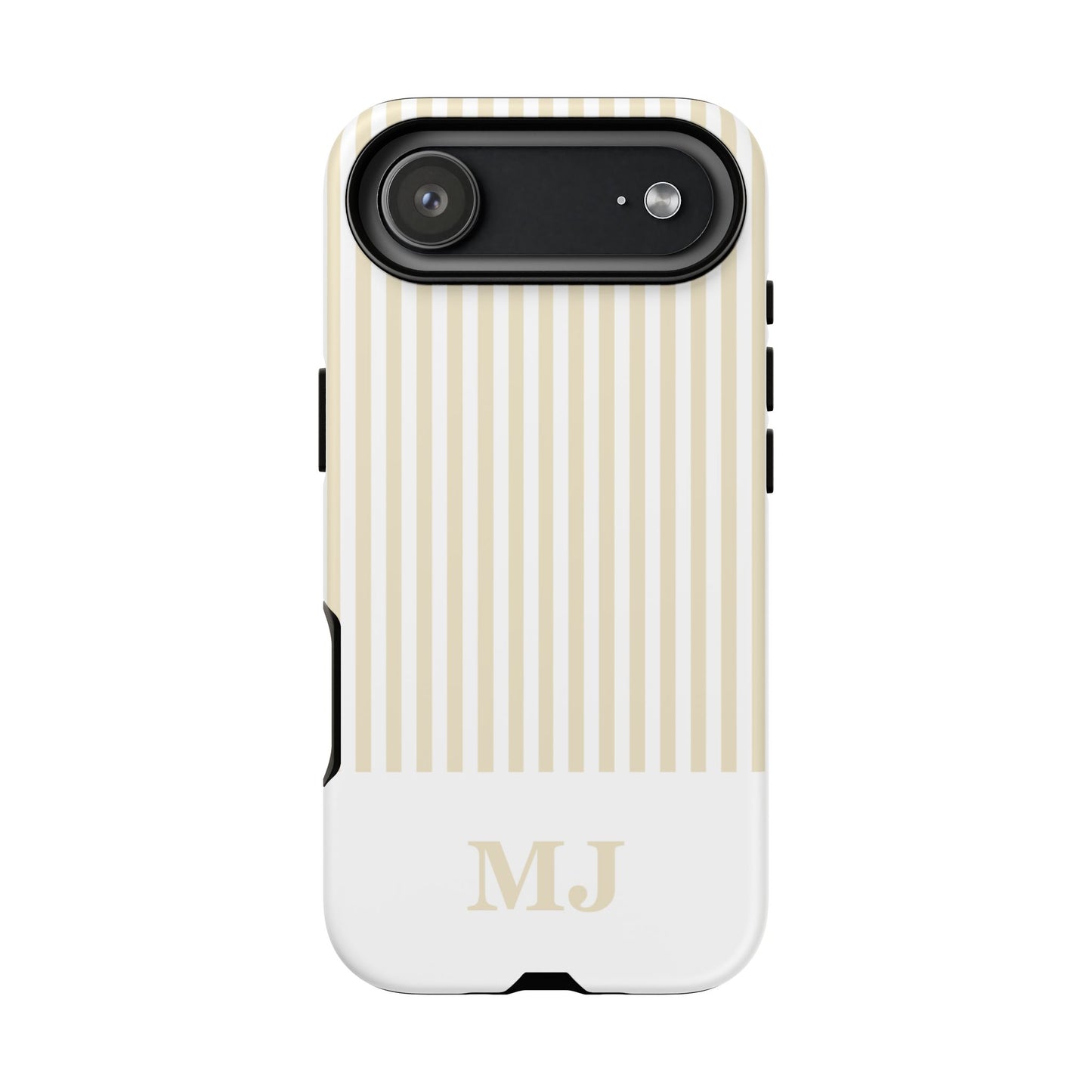 Custom Initial Stripe Tough Phone Case