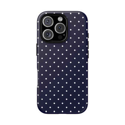 Polka Navy Tough Phone Case