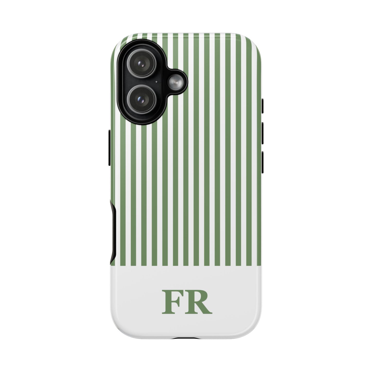 Custom Initial Stripe Tough Phone Case