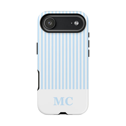 Custom Initial Stripe Tough Phone Case